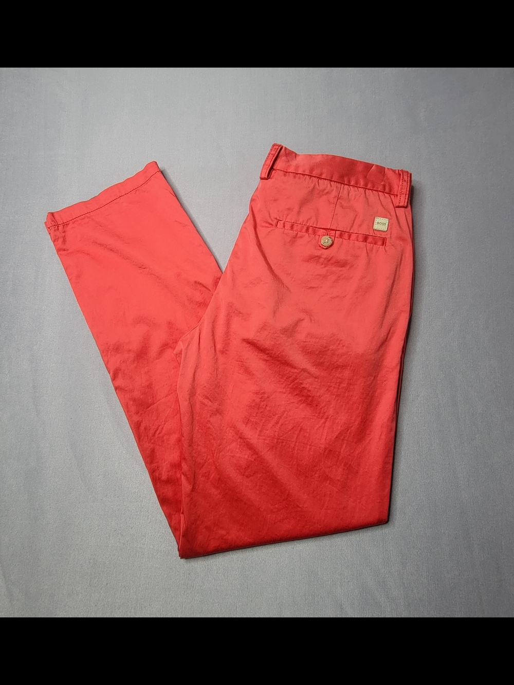 Boss By Hugo Boss Mens Dress Pants Regular Fit Color Red Size 34-R